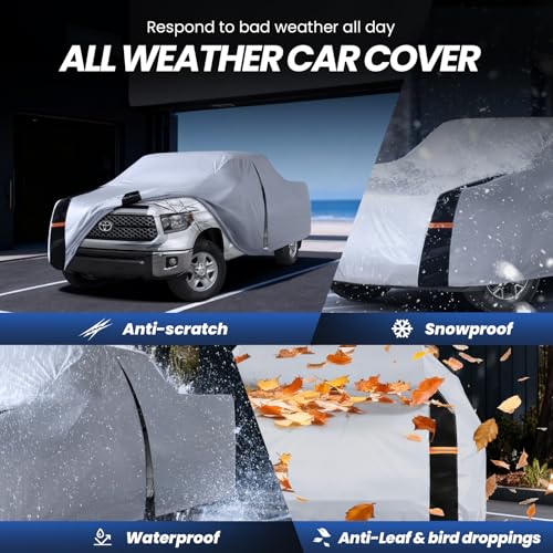 Multi Layer Toyota Tundra Truck Cover (W.Fit Tundra(2021-2026) Double/CrewMax Cab SB / White Truck Cover)