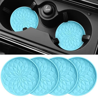Car Coasters for Cup Holders [4 Pack] (4pack-sky Blue)