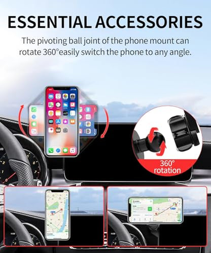 Car Phone Holder for Mercedes (for 20-22 GLC & 19-21 C-Class(10.25-Inch only))