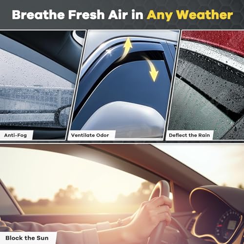 4pcs in Channel Window Visor Fit for 2011 (For 11-26 Durango)