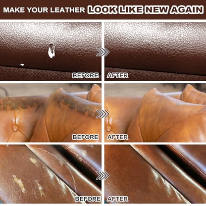 Brown Leather & Vinyl Repair Kit for Furniture (Brown)