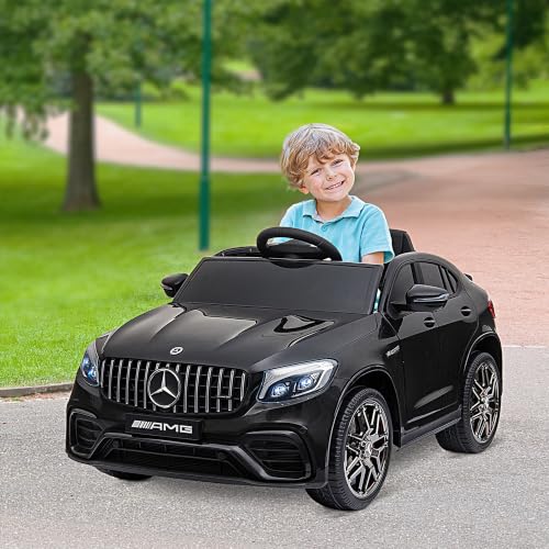 12V Toddler Ride On Car Mercedes Benz AMG GLC63S Coupe 2 Speed Black (Black)