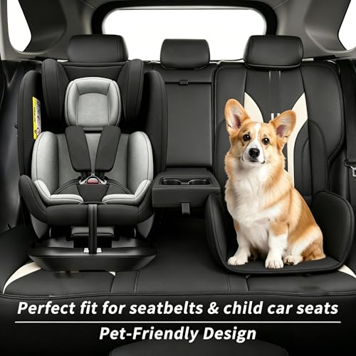 Camry Car Seat Covers Custom Fit for Toyota 2025 2026 Camry (Leatherette(Black/Beige) / 2025-2026 Camry Hybrid (Le Se))