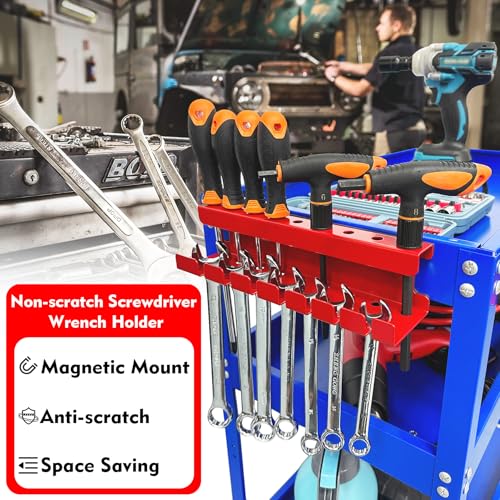 Magnetic Wrench Holder Heavy Duty (Red Screwdrivers Wrench Holder)
