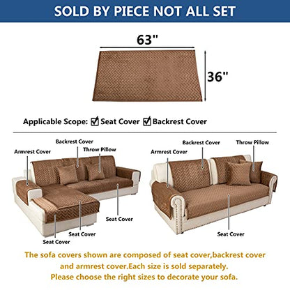 Couch Cover Sectional Couch Covers (36''x63''/Rectangular / Brown)