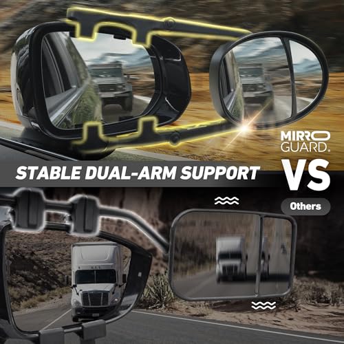 MG94 Dual View Towing Mirrors with Adjustable Blind Spot Mirror