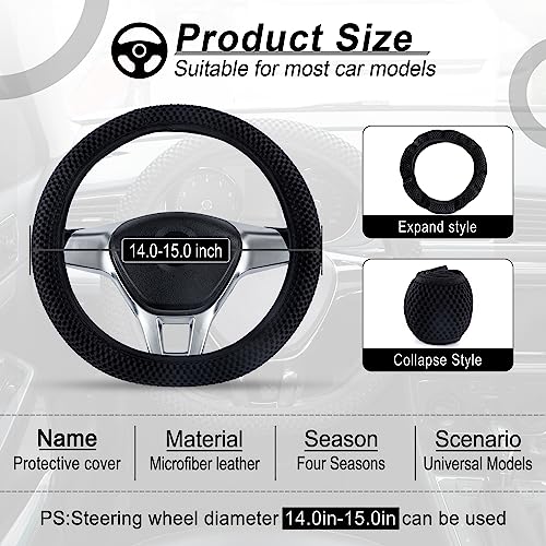 Elastic Stretch Steering Wheel Cover (Black)
