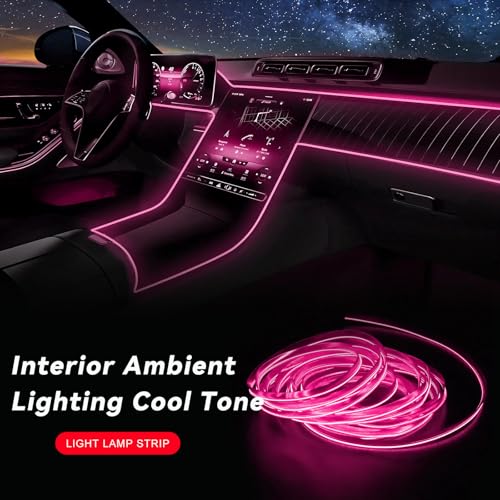 EL Wire Interior Car LED Strip Lights (Pink)
