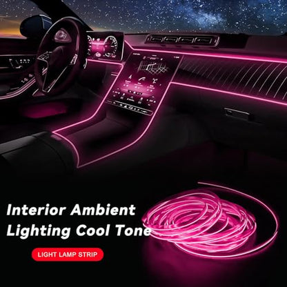 EL Wire Interior Car LED Strip Lights (Pink)