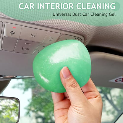 Car Cleaning Gel Car Cleaning Putty Car Putty Car Interior Cleaner Car Slime Car Detailing Kit Car Accessories Gifts for Men Women Stocking Stuffers Green (Green)