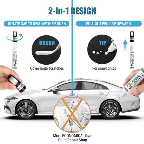 White Car Paint Touch Up (Pure White+Varnish)
