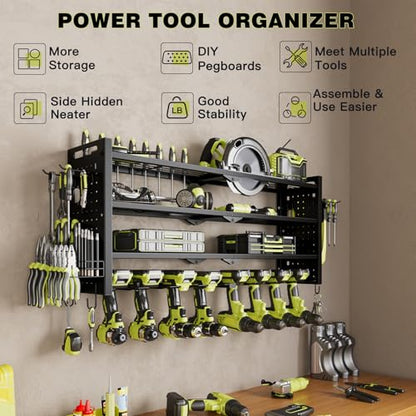 Power Tool Drill Holder Wall Mount (Black)