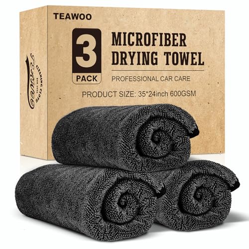 3 Pack Bulk Microfiber Towels for Cars (35"x 24" 3 PACK)