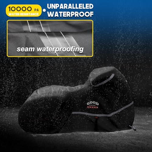 Motorcycle Cover 600D Waterproof for Touring Models Harley Davidson Road King (Black / Side Box)