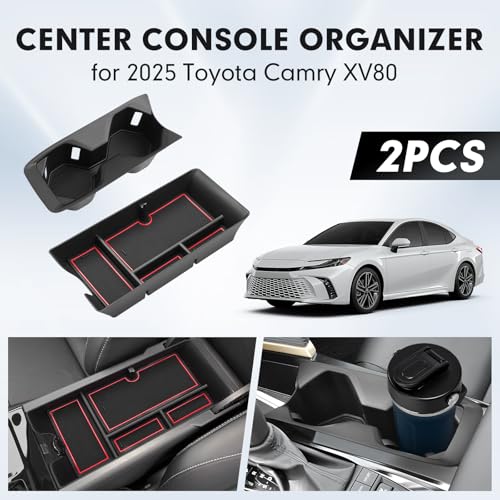 Center Console Organizer&Cup Holder for 2025 (2025-2026 Toyota Camry XV80)