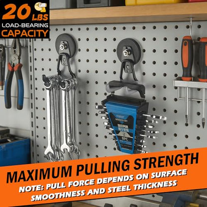 Pro Mag Upgraded Heavy Duty Magnetic Hooks (V1 Pro 2.59INCH 4PACK Gray Large Hooks)