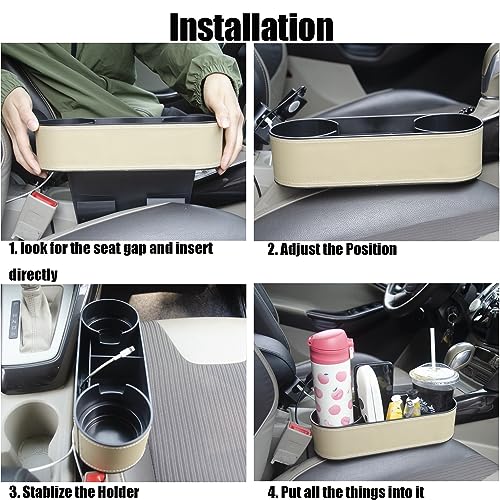 Cup Holder for Car Seat Gap Organizer (beige2)