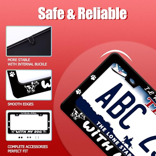 I'd Rather Be with My Dog Stainless Steel License Plate Frame for US Cars (I'D Rather Be With My Dog)