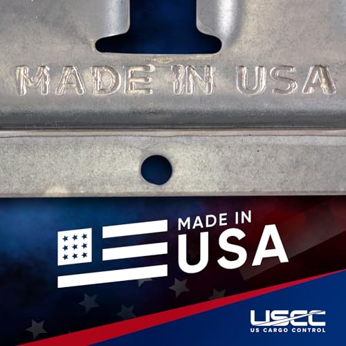 E-Track, Made in USA, 12 Gauge Steel 5 FT Galvanized Rails (2-Pack) - Horizontal E-Track Rails for Trailers, Garages, Cargo Vans - 6,000 Pounds Break Strength Per Slot (2 rails)
