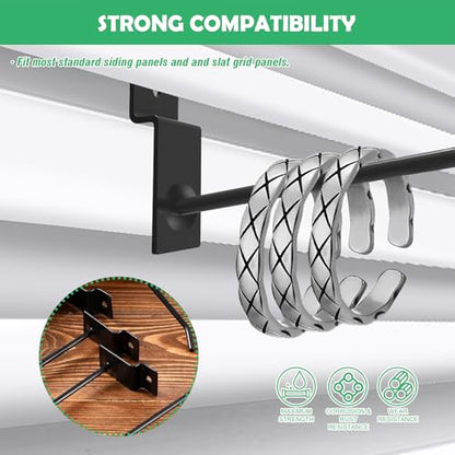 Yuahar Slatwall Hooks 20Pcs 4 (Black)