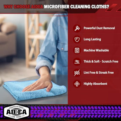 Microfiber Cleaning Cloth (Blue / 150PK)