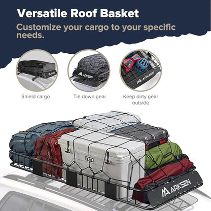 84" x 39" x 6" Roof Rack Basket with Extension&Net (84" Cargo Rack w/Net)