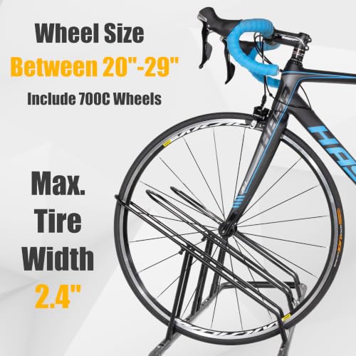 Bicycle Floor Parking Rack Stand (3 Bikes / Adjustable)