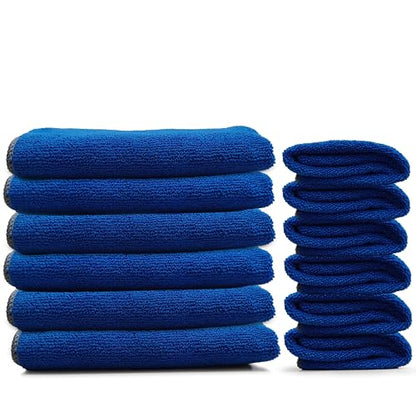 Premium Microfiber Cleaning Cloth 16"x16" (Blue)