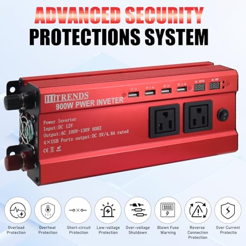 900W Car Power Inverter 12V to 110V (900W)