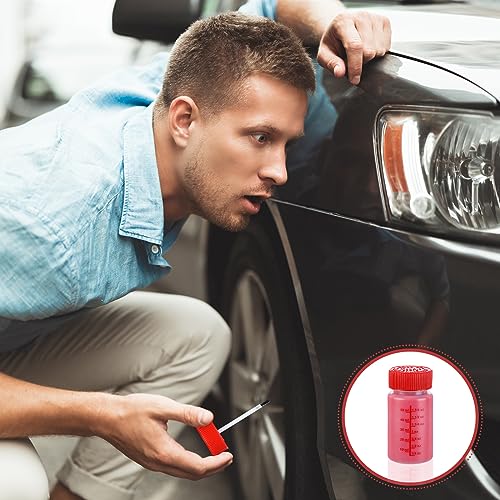 Touch up Paint Bottle with Brush Mixing Ball (Red)