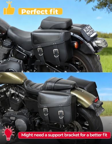 Motorcycle Saddlebags 30L Large Capacity Universal Saddle Bags (Black with Inner Pocket / 30 L)