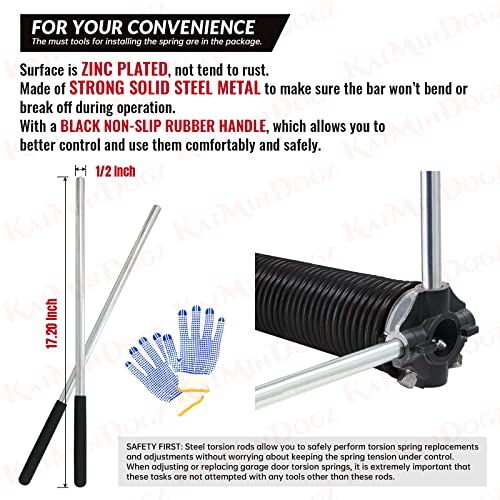 Pair of 1.75" Garage Door Torsion Springs Set with Non (0.250 x 1.75'' x 42'')