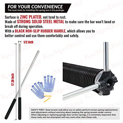 Pair of 1.75" Garage Door Torsion Springs Set with Non (0.207 x 1.75" x 26'')