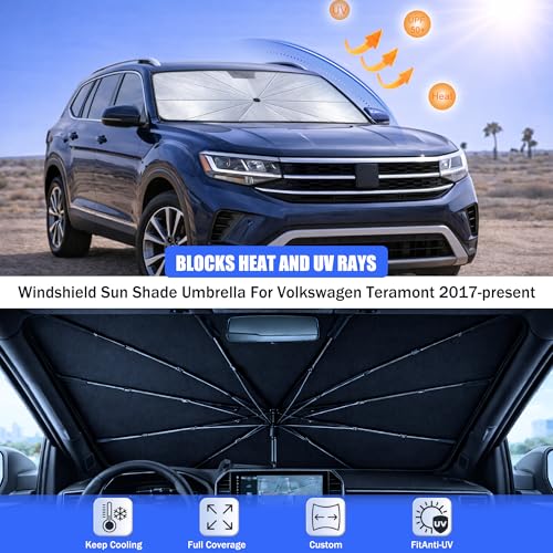 Car Windshield Sun Shade Umbrella for Volkswagen Atlas 2018 (For Volkswagen Atlas 2017-2026)
