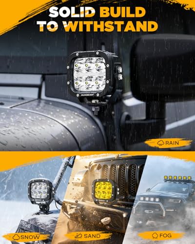 XP Ultra Series 5 Inch LED Offroad Lights Amber White LED Pods (5" XP-Ultra Amber White DRL Combo Lights)