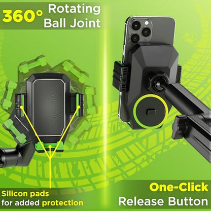Cell Phone Mount for Truck Phone Holder for Truck Drivers (Green)
