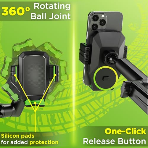 Cell Phone Mount for Truck Phone Holder for Truck Drivers (Green)