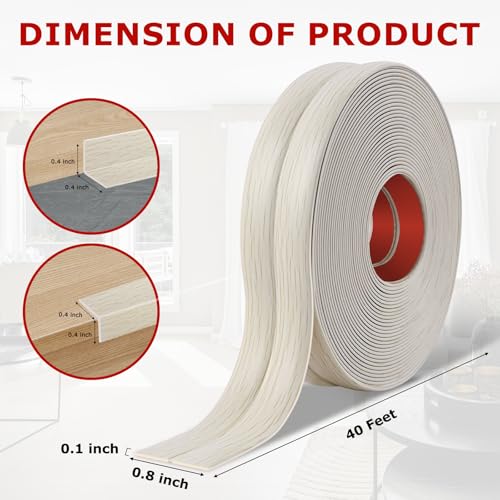 Wall Corner Protector Peel and Stick Corner Trim Molding (0.8 In x 40 Ft / Beige Wood)