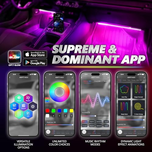Aura Pro Double Glow Interior Truck & SUV Lights with App & Remote (6pc Double Row / RGB)