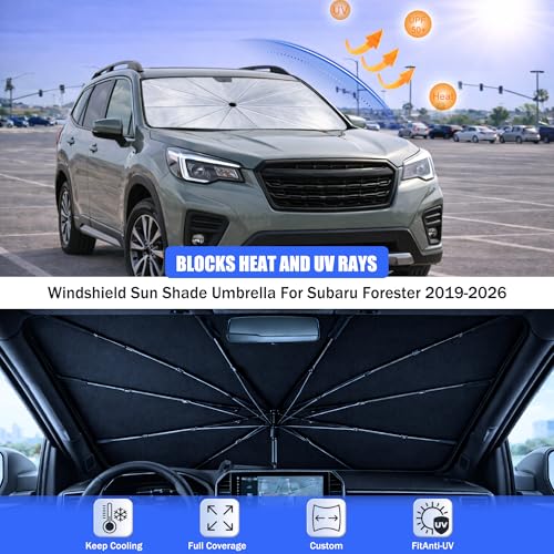 Car Windshield Sun Shade Umbrella for Subaru Forester 2019 (For Subaru Forester 2019-2026)
