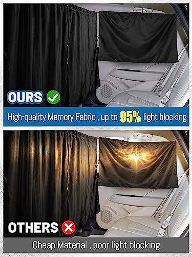 Set of 3 Car Privacy Curtain