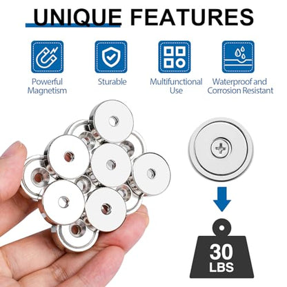 Magnets Neodymium Magnet 30LBS Strong Heavy Duty Rare Earth 12P (30 lbs)