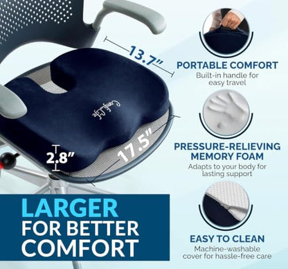 Doctor Recommended Seat Cushion (Navy Blue / Large)