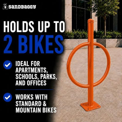 Post and Ring Bike Rack (Orange)