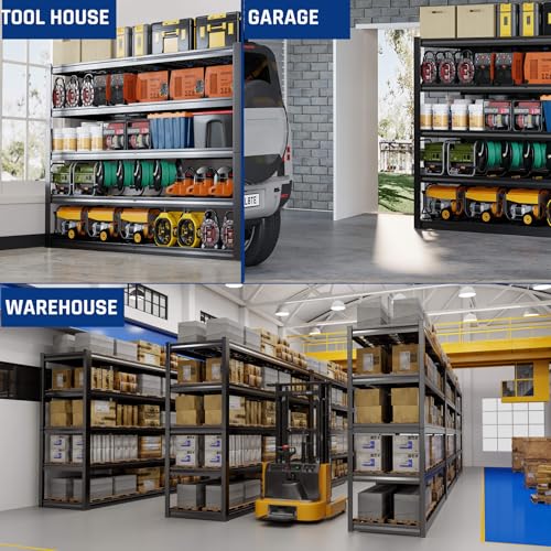 67" Wide 5 Tier Garage Shelving Unit (67"Wx24"Dx84H | 5 Tier)