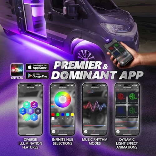 Aura Pro RGB Aluminum RV Underglow Lights with App & Remote Control (3. RV Class B & B+ / RGB)