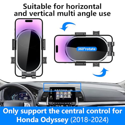 Car Phone Holder for Honda Odyssey 2018 2019 2020 2021 2022 2023 2024【Not fit Odyssey 2025 】 Auto Accessories Dashboard Cell Mobile Phone Mount Holders case Accessory (Phone Holder for Odyssey 2018-2024)