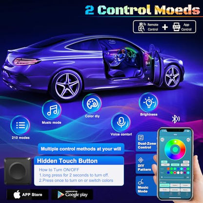 Dreamcolor Acrylic Interior Car LED Strip Light with Wireless APP (Dreamcolor 18 in 1)