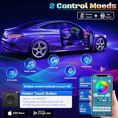 Dreamcolor Acrylic Interior Car LED Strip Light with Wireless APP (Dreamcolor 22 in 1)