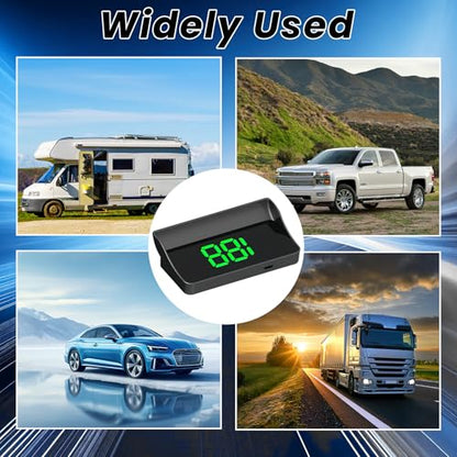 GPS Digital Speedometer for Car MPH (HUD Speedometer (Green Display))
